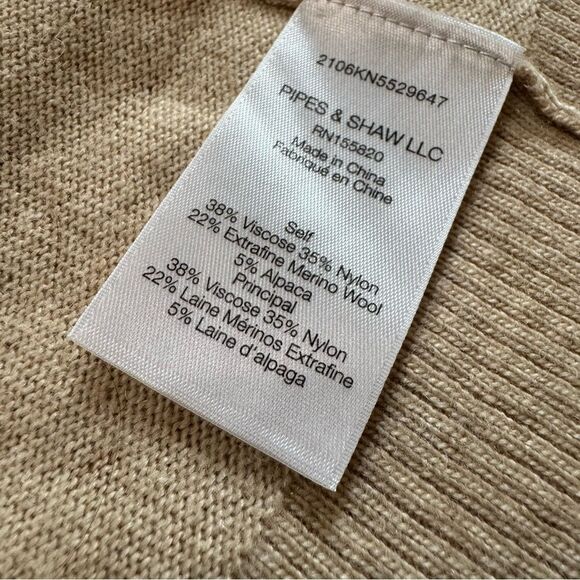 Veronica Beard Danzie Longline Cardigan Small Beige Wool Blend Lightweight - Picture 8 of 11